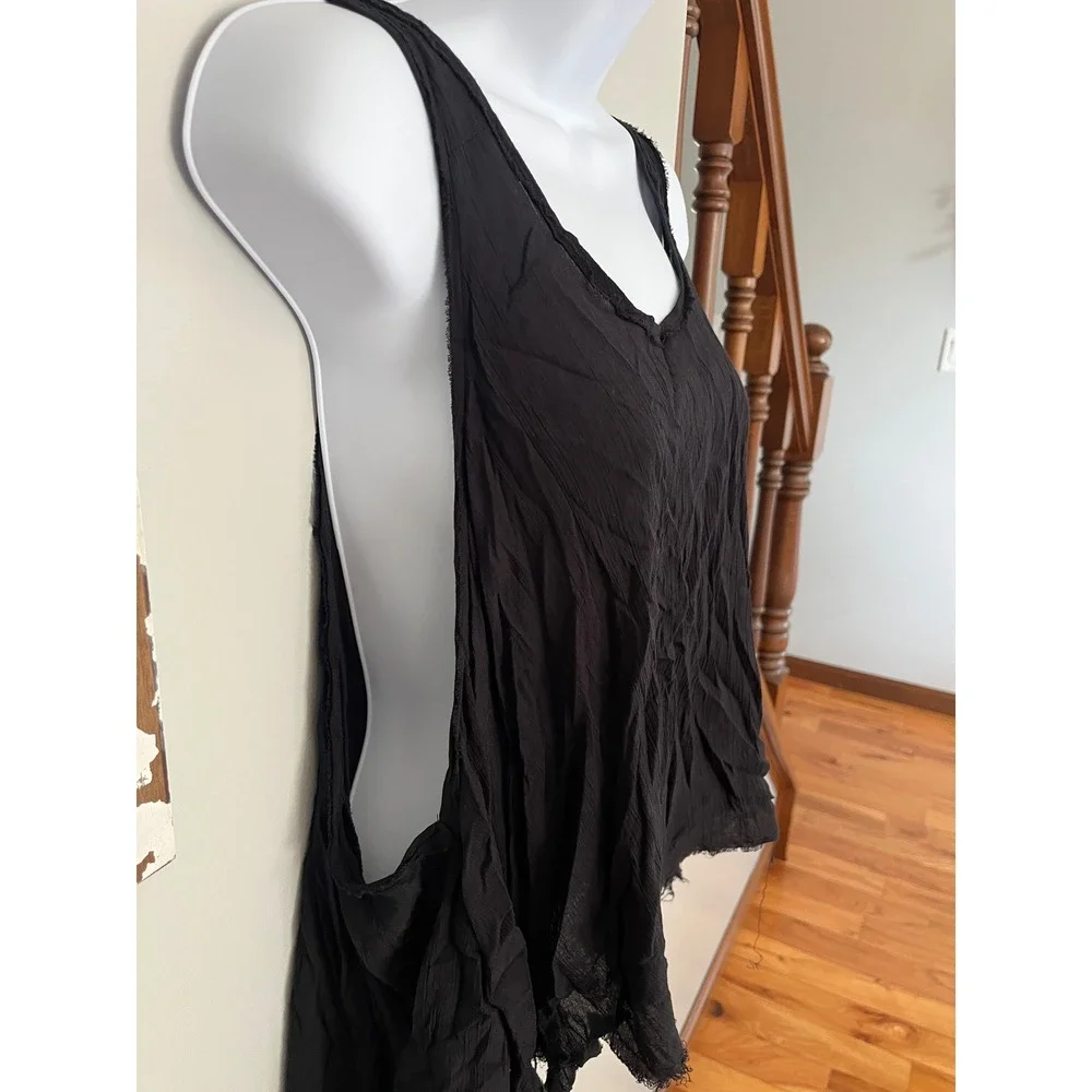 Intimately Free People Black Oversized Guaze Tank Top‎ Size XS
